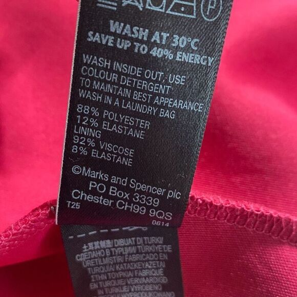 M&S Marks & Spencer Scuba Shift MIDI Dress Fit & Flare Pleated Skirt Short Sleev - Picture 10 of 13